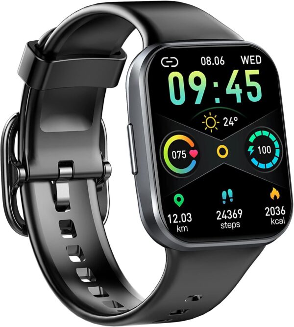 Smart Watch, 2023 Fitness Tracker Watch for Men Women, 1.69'' Touch Smartwatch Fitness Watch with Heart Rate Monitor/Pedometer/Sleep Monitor, 25 Sports Waterproof Activity Tracker for Android Molocy