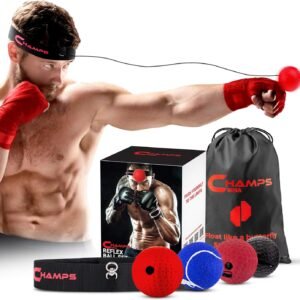 Boxing Reflex Ball Set of 4 – Boxing Training Balls with Headband for Training at Home to Improve Speed and Hand-Eye Coordination for Adults, Boxing Game for Your MMA Gear Punching Equipment for Kids