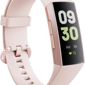 Activity Trackers for Women Men 1.1''AMOLED Screen Fitness Watches with Heart Rate Blood Pressure Sleep Monitor Calorie Tracking Step Counter Smart Band for Android and iOS