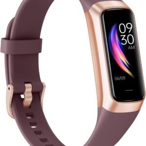 Fitness Tracker for Women with Heart Rate, Step Counter, Sleep Tracking, Calorie Tracking, Activity Tracker with 1.1" AMOLED Touch Color Screen, Waterproof Step Tracker for Android iPhones Women Men