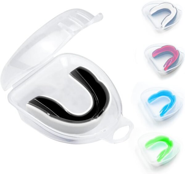 5 Pack Kids Youth Mouth Guard for Sports, Boys Girls Mouth Guard with Case, Child Teen Sports Mouthguard for Football Lacrosse Basketball Boxing Soccer Taekwondo MMA Karate