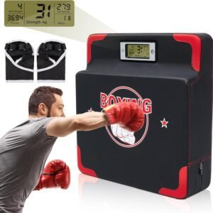 Hoteam Boxing Strength Tester Punch Force Sensor Adjustable Height Boxing Training Equipment Wall Mounted Boxing Boxer Boxing Machine Wall Punch Pad Boxing Punching Bag Machine for Adult Kid (Stylish)