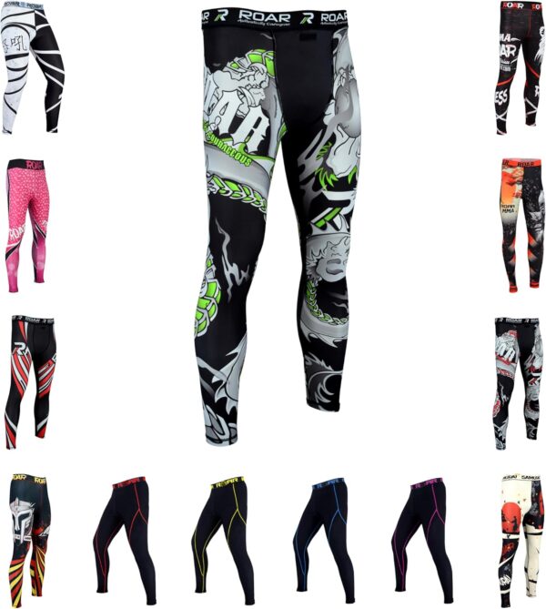 Roar MMA Compression Pants Gym Workout Exercise Spats