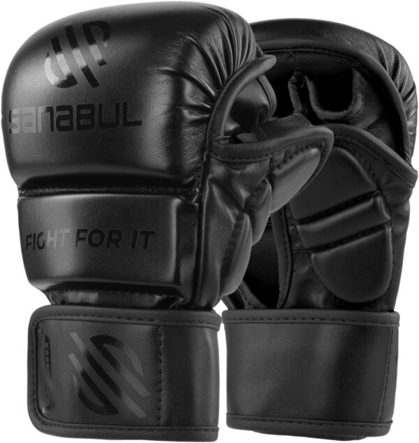 Sanabul Essential 7 oz MMA Gloves Men & Women | Gloves for Martial Arts Sparring & Training Gloves | Hybrid MMA Kick Boxing Gloves Men | Grappling Gloves