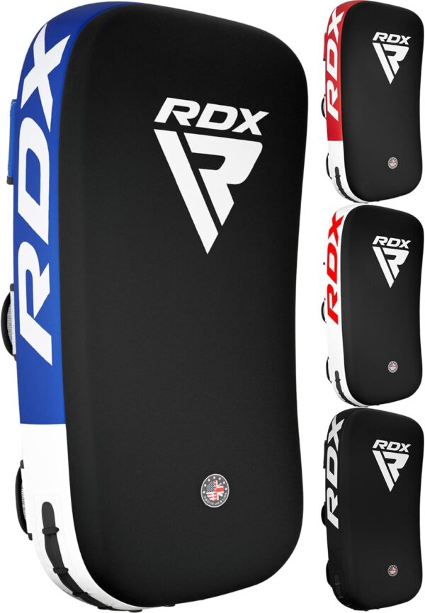 RDX Muay Thai Pad for Training, Curved Kickboxing kicking strike Shield, Coaching Kick Boxing, MMA, Martial Arts, Karate, Taekwondo, Punching, Foot, Knee and Elbow Target (One Pad Only)