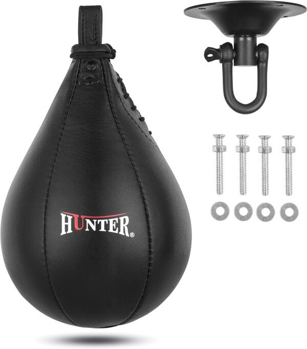 Hunter Boxing Bag Leather Speed Bag with Hanging Swivel