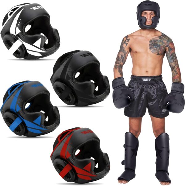 Elite Sports Boxing MMA Sparring Kickboxing Headgear for Men, Muay Thai Boxing Head Guard