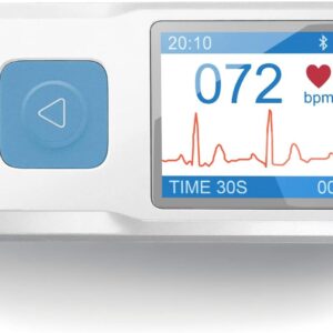 EMAY Portable ECG Monitor | Record ECG and Heart Rate Anytime Anywhere | Stand-alone Device with LCD Screen and Storage | No Subscription Required