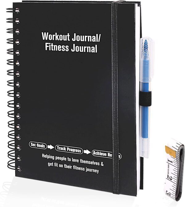 Fitness Journal and Workout Planner for Women & Men - Workout Log Book for Track Progress, Weight Loss - Home Gym Essentials for Training Monitoring