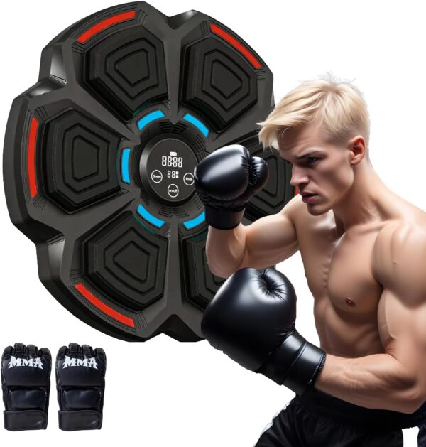 Smart Music Boxing Machine, Boxing Machine Wall Mounted Music, Boxing Trainer at Home Workout Equipment, Electronic Boxing Gear for Training - Musical Boxing Games & Gym Fitness Boxing Equipment