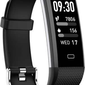 Kummel Fitness Tracker with Heart Rate Blood Oxygen Monitor, Activity Tracker Sleep Monitor Health Tracker, Smart Watch Pedometer Step Calories Counter, Fitness Watches for Men Women