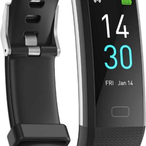 ENGERWALL Fitness Tracker with Step Counter/Calories/Stopwatch, Activity Tracker with Heart Rate Monitor, IP68, Health Tracker with Sleep Tracker, Smartwatch, Pedometer Watch for Women Men Kids