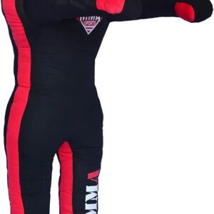 MMA SPORTS Grappling Submission Dummy for Self Defense Training BJJ Jiu Jitsu Wrestling Practice Dummies (Standing 5 FT 60 in ) - UNFILLED Black