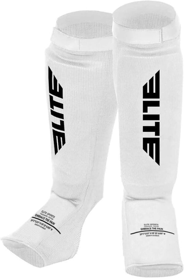 Muay Thai MMA Kickboxing shin Guards, Elite Sports Instep Guard Sparring Protective Leg shin Kick Pads for Adults, Kids, Youth