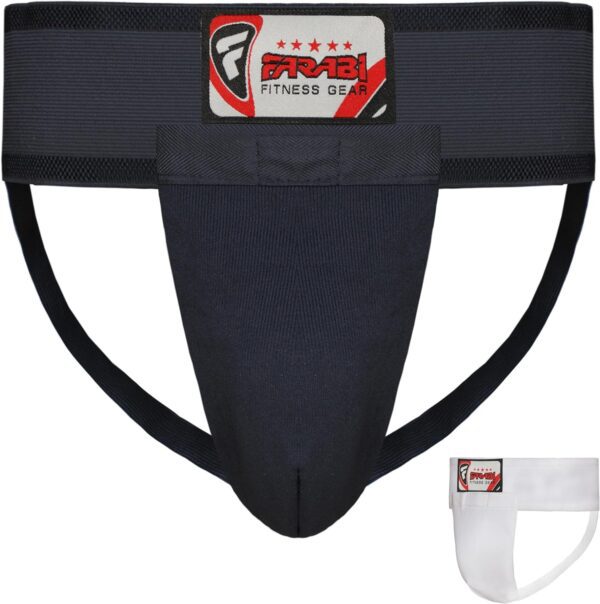 Farabi Sports Elasticated Groin Guard MMA Martial Arts Boxing Groin Protector Groin Strain Support Groin Support