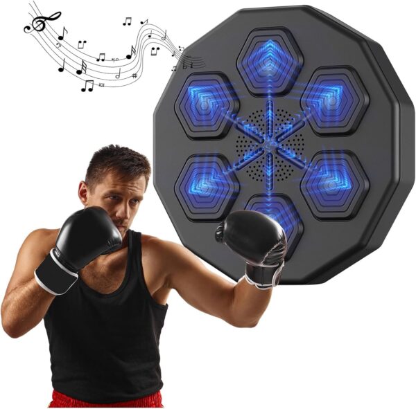 GEEZO Music Boxing Machine,2024 Smart Bluetooth Boxing Machine Wall Mounted, Music Boxing Machine for Adults and Kids, Home Workout Boxing Target Machine