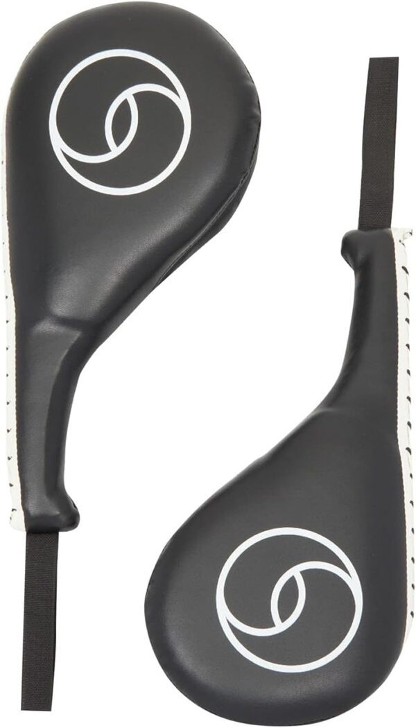 Juvale 2 Pack Taekwondo Kick Pads, Martial Arts Training Equipment, Kickboxing Striking Target Pads, TKD Sparring Gear (Black, 15 x 2.5 x 7.5 in)