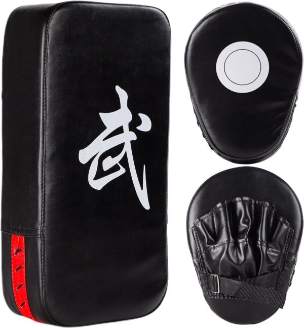 CYFIE Boxing Equipment for Kids, Kicking Shields Pads Training Gloves Punching Mitts Sparring Gear for Karate, Muay Thai, Taekwondo, Martial Arts Home Gym Workout, Karate Kick Pads for Toddler, Youth