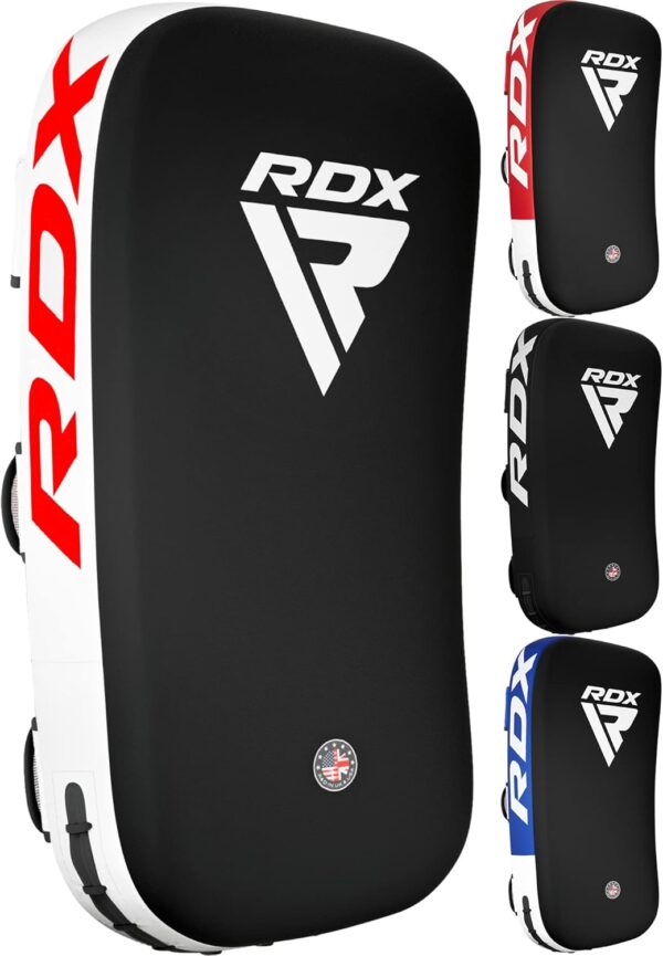 RDX Muay Thai Pad for Training, Curved Kickboxing Kicking Strike Shield, Coaching Kick Boxing, MMA, Martial Arts, Karate, Taekwondo, Punching, Foot, Knee and Elbow Target (One Pad Only)